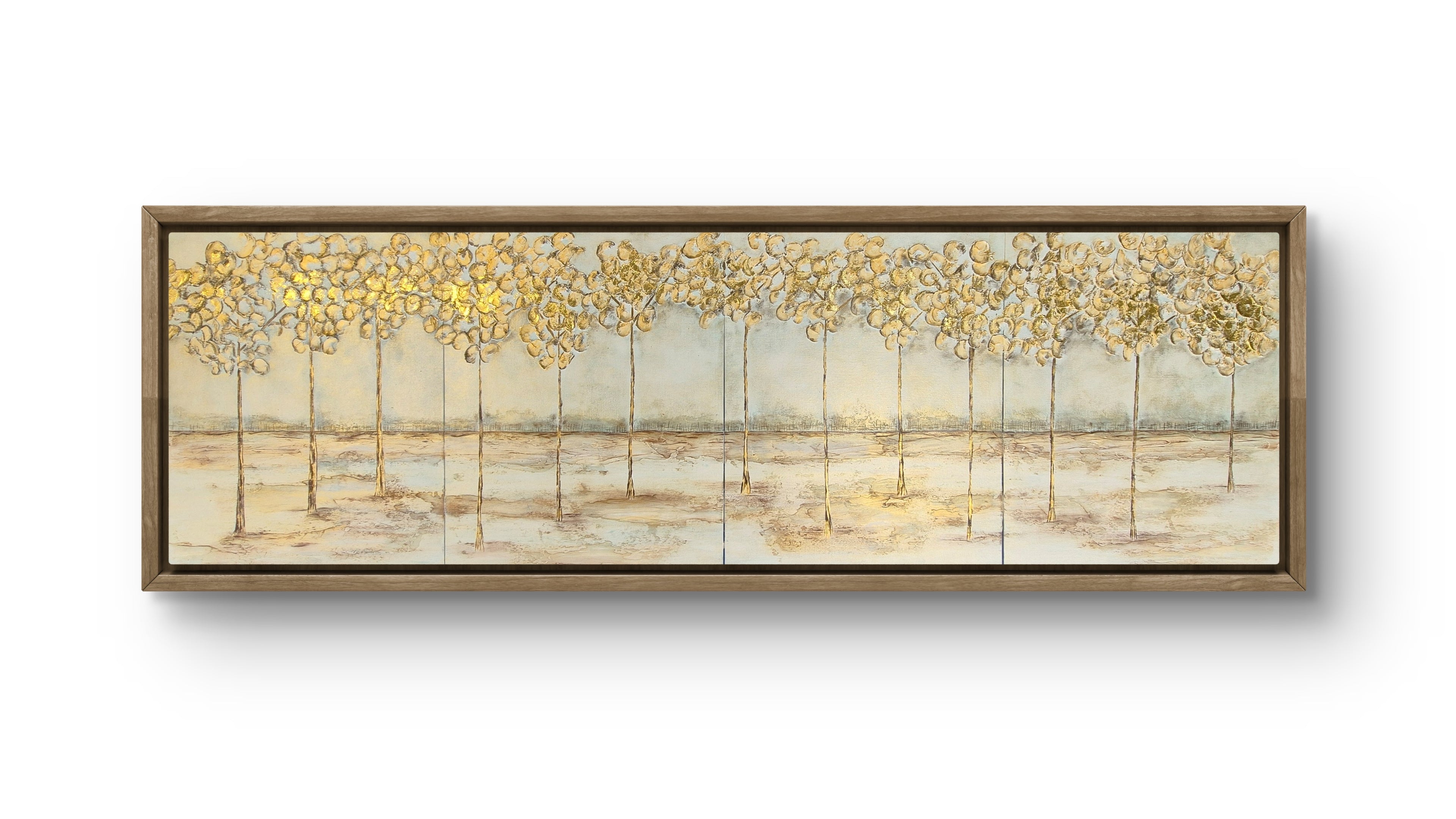 Framed Textured Panoramic Wall Art – Golden Grove, Original Painting UK