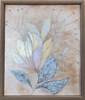 Blush & Gold Botanical Bloom | Original Textured Floral Artwork