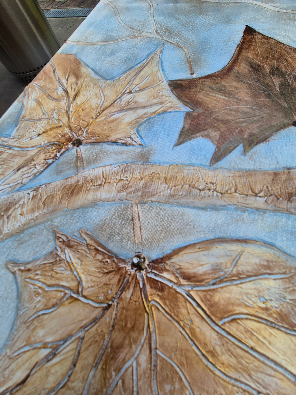 Original Textured Botanical Diptych