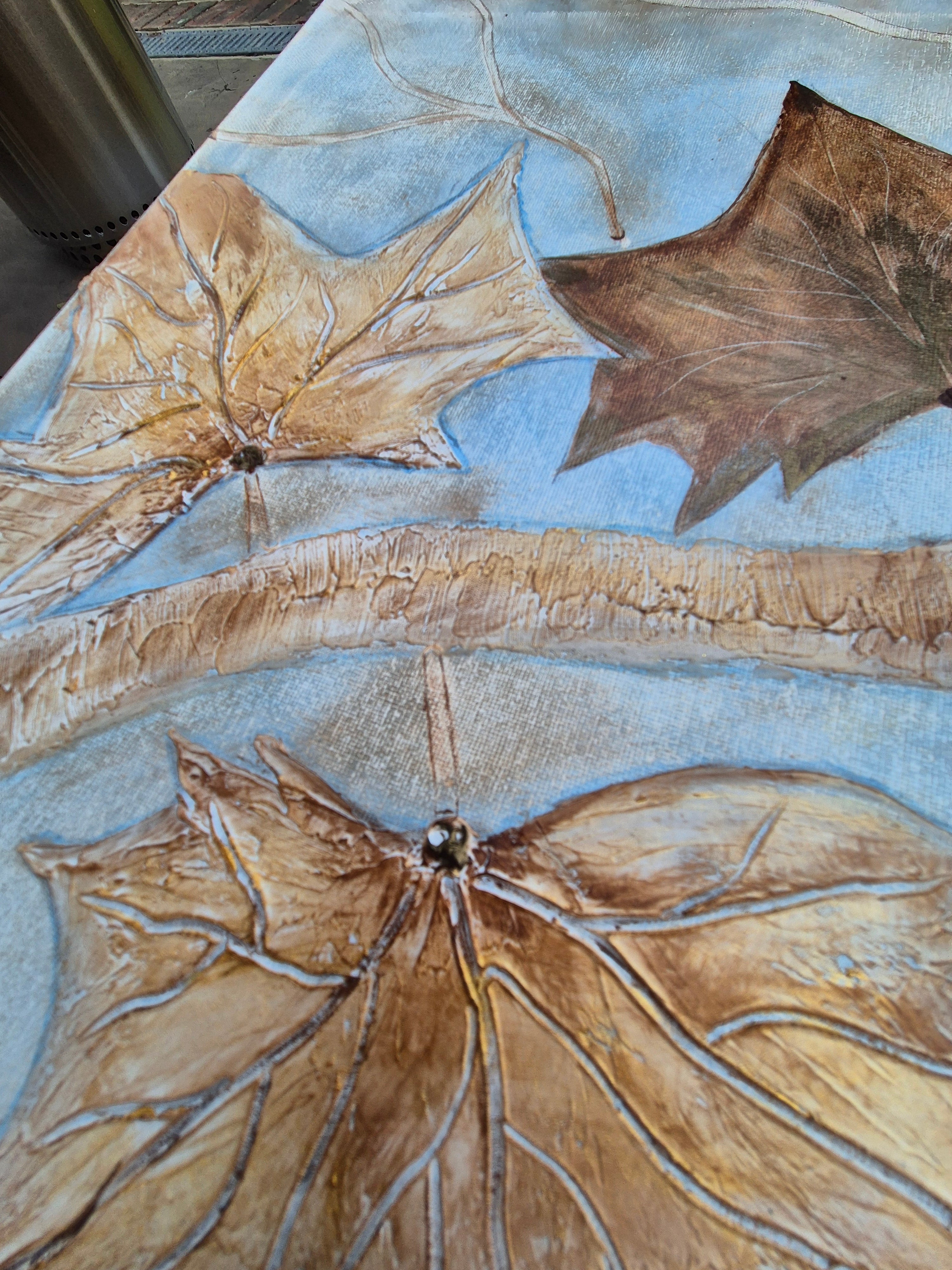 Original Textured Botanical Diptych