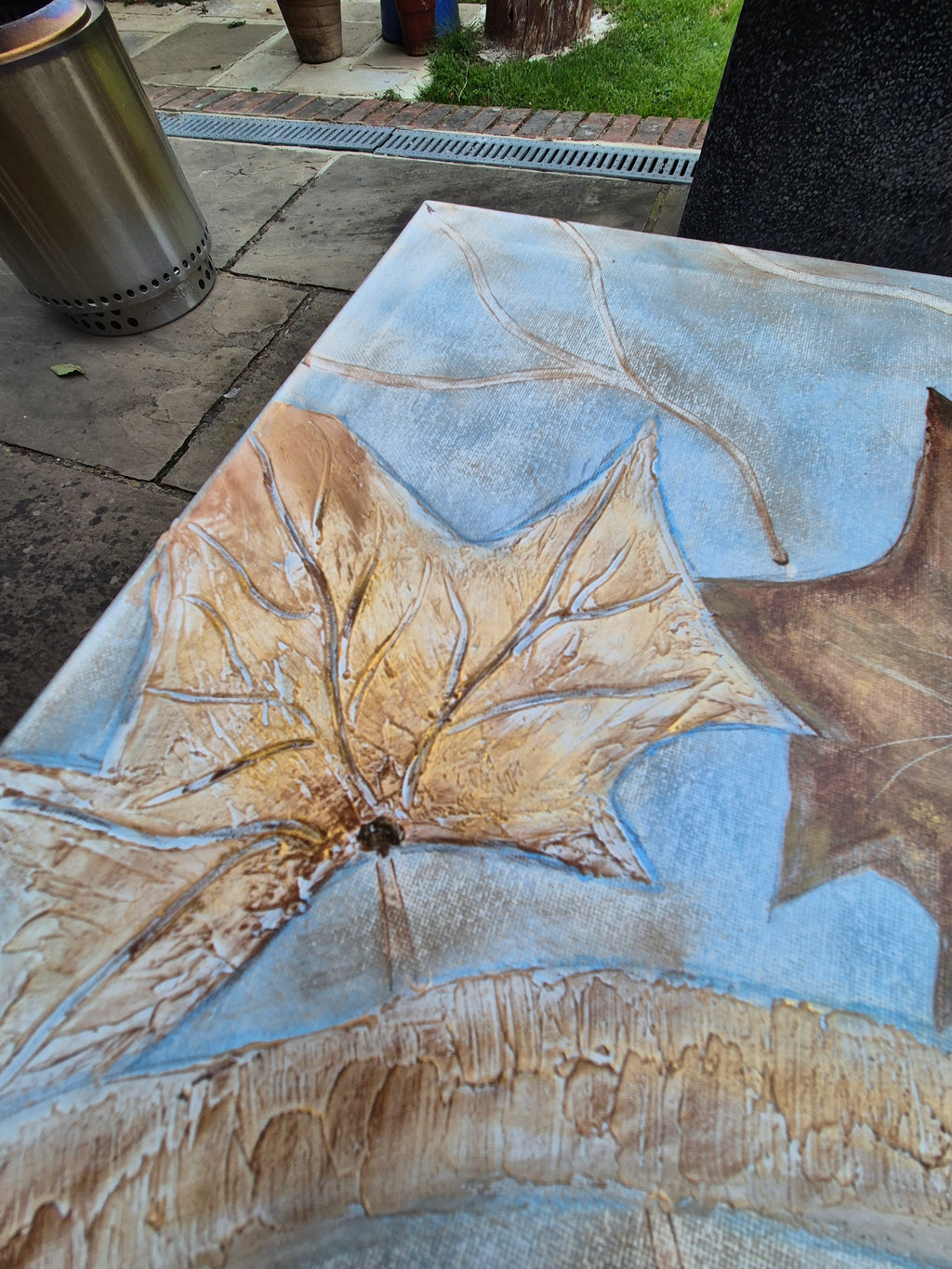 Original Textured Botanical Diptych
