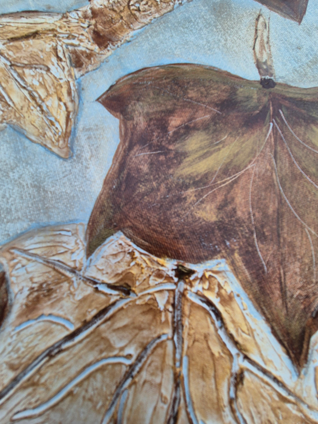Original Textured Botanical Diptych