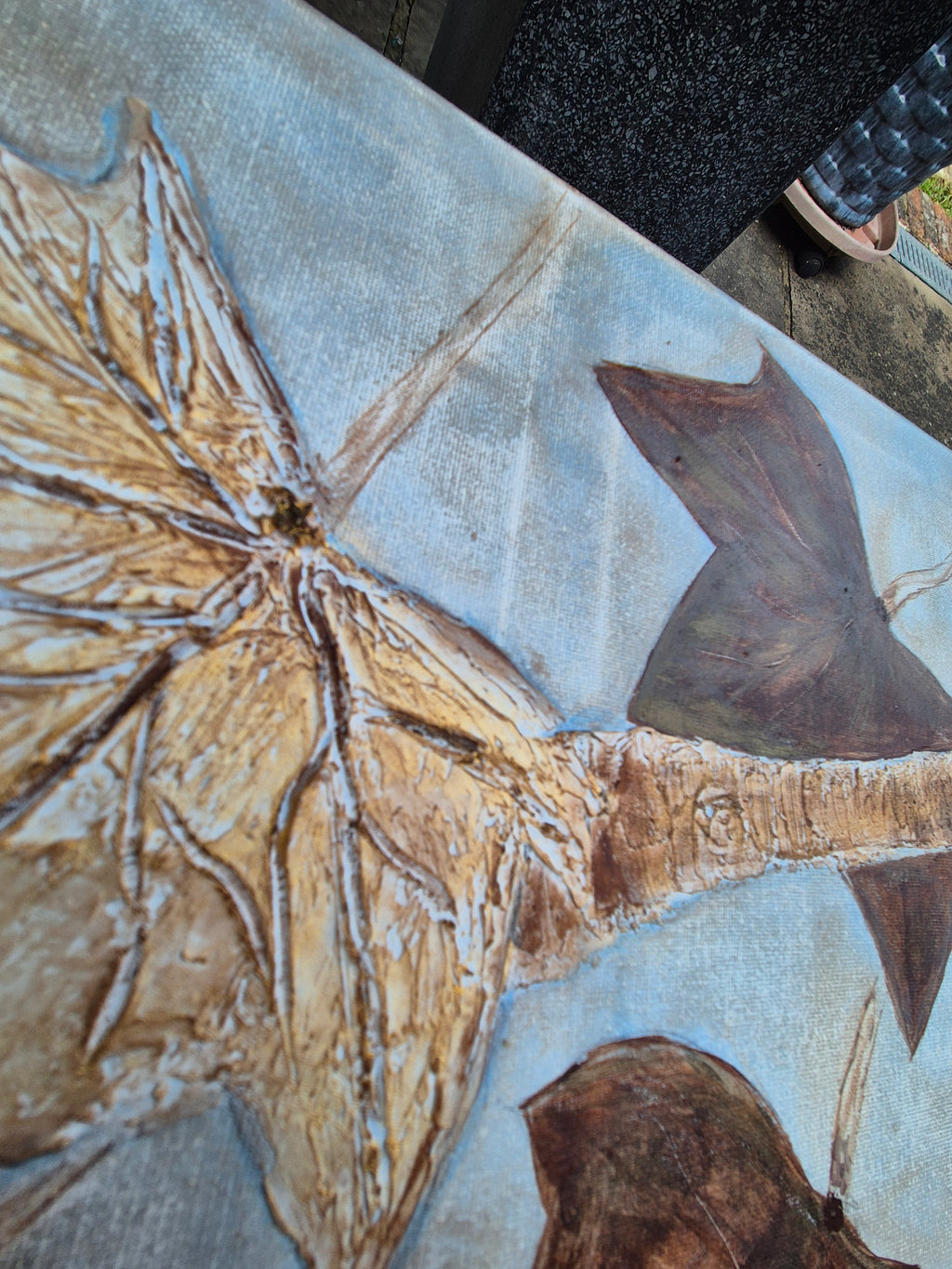 Original Textured Botanical Diptych