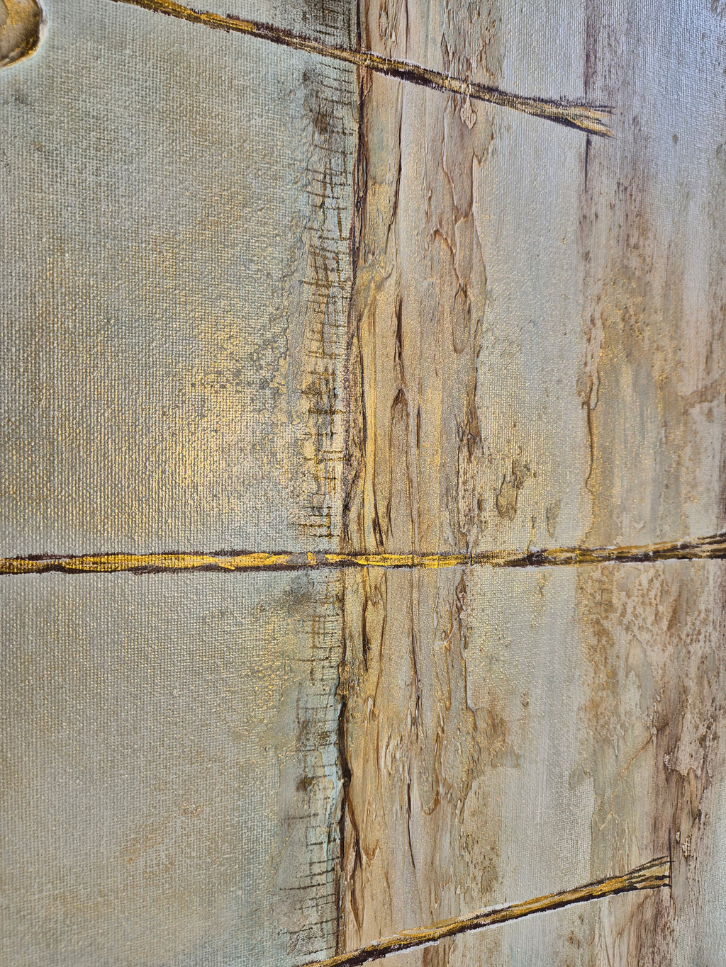 Framed Textured Panoramic Wall Art – Golden Grove, Original Painting UK