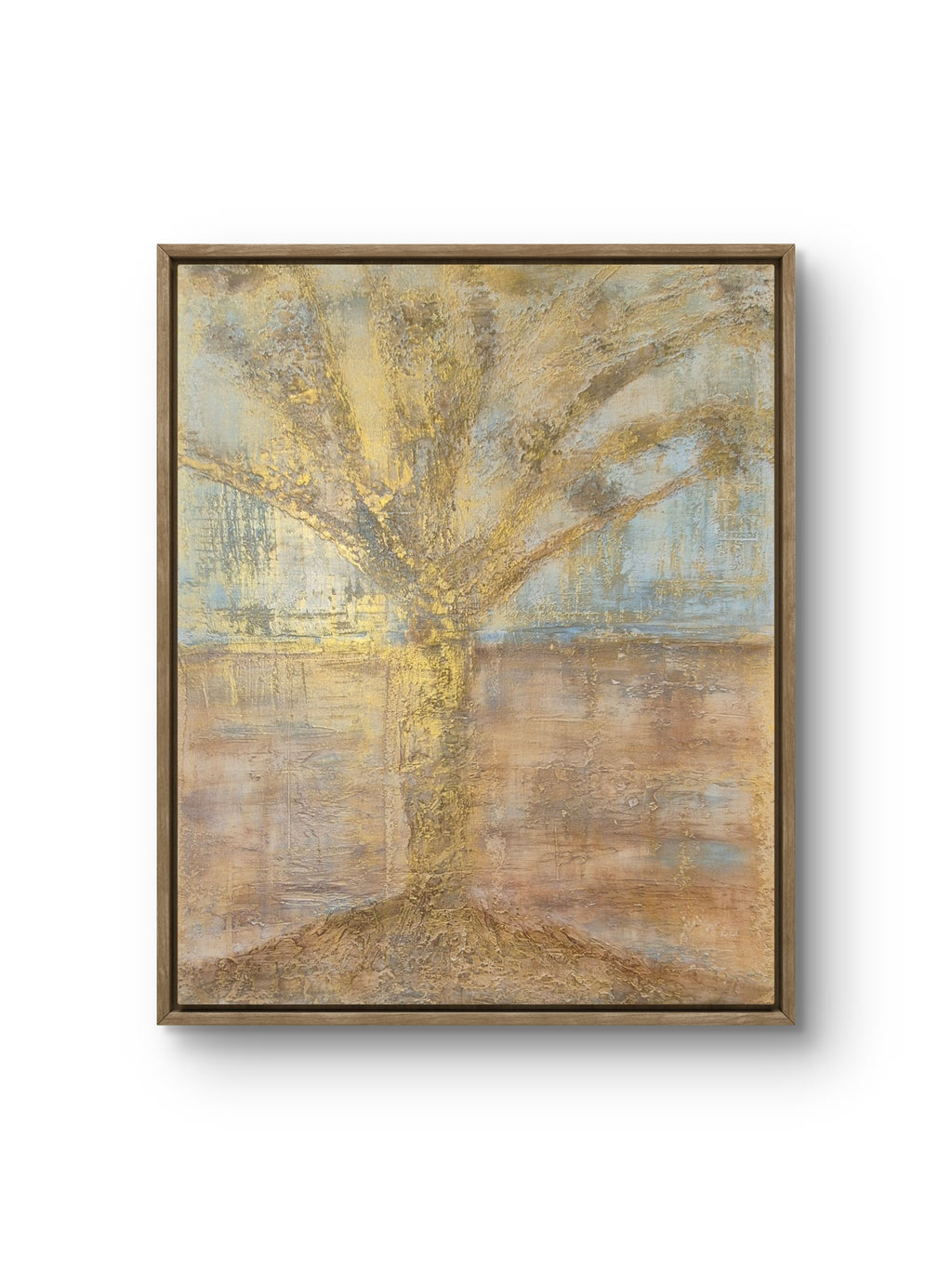 Where Trees and Earth Become One – Original Textured Landscape Wall Art | Framed, Ready to Hang