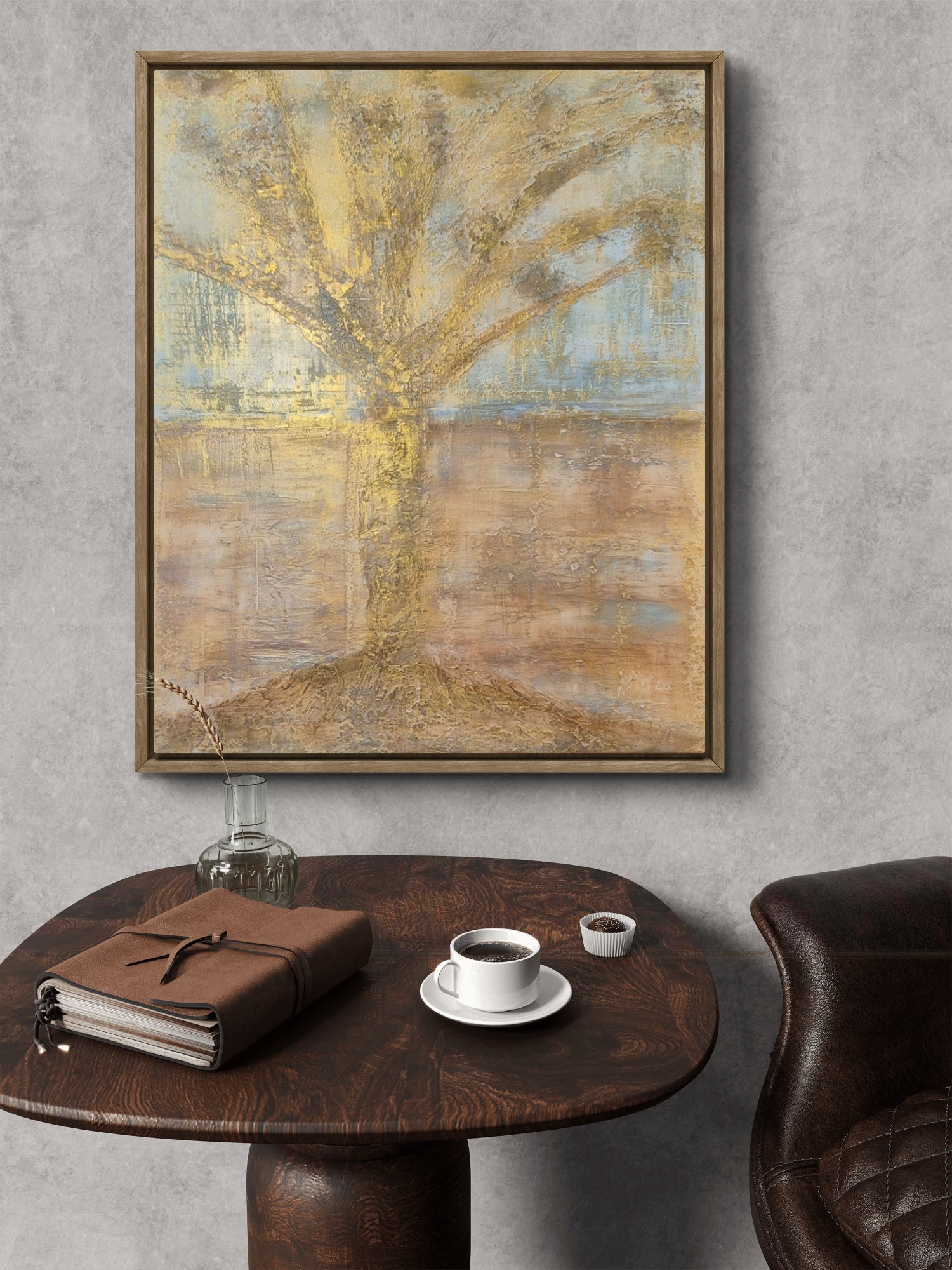 Where Trees and Earth Become One – Original Textured Landscape Wall Art | Framed, Ready to Hang