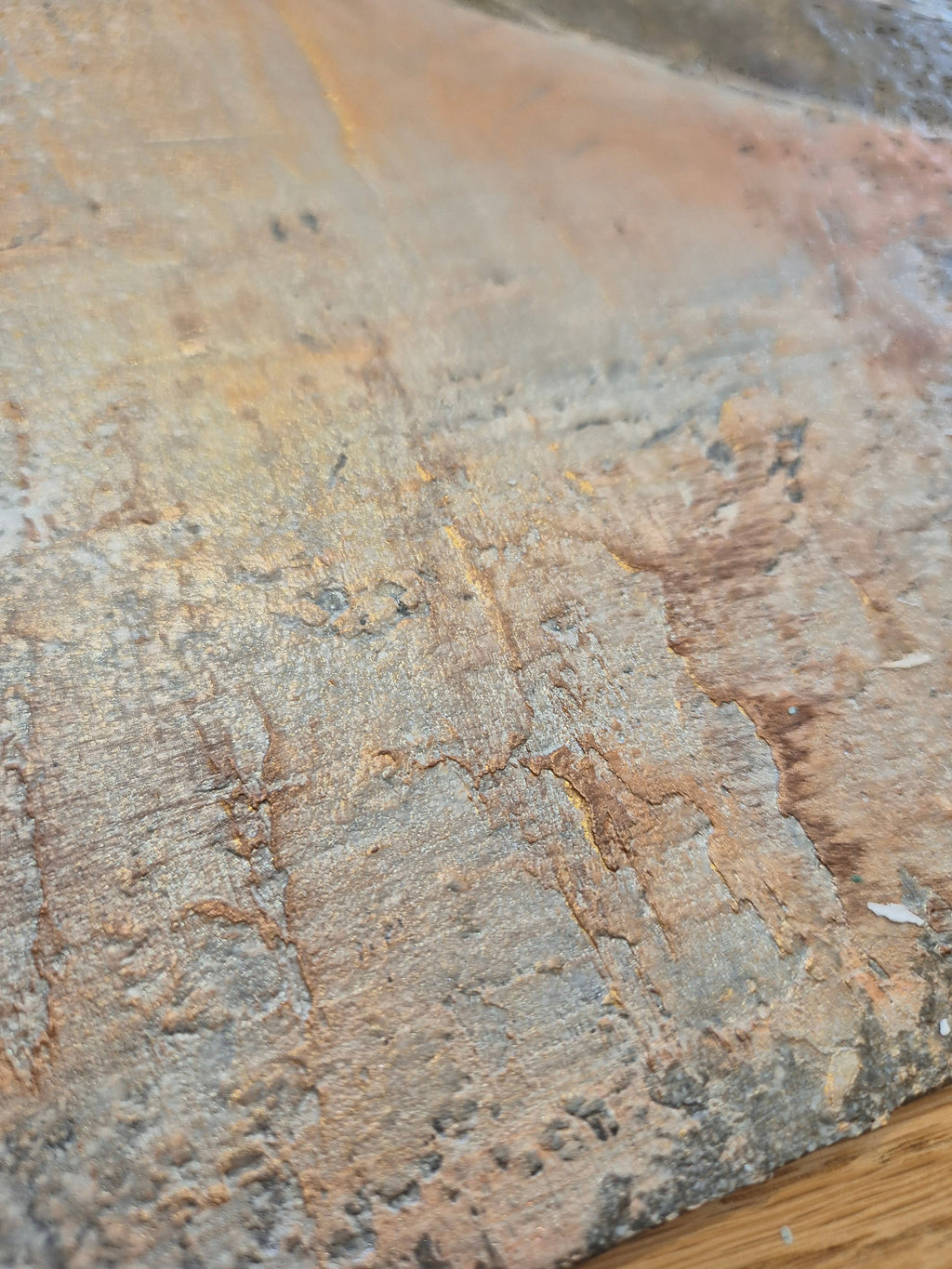 Original painting corner with gestural marks
