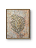 Original painting detail showing gold tones and textured surface