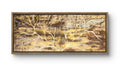 Golden Threshold framed abstract tree diptych on white background — full view