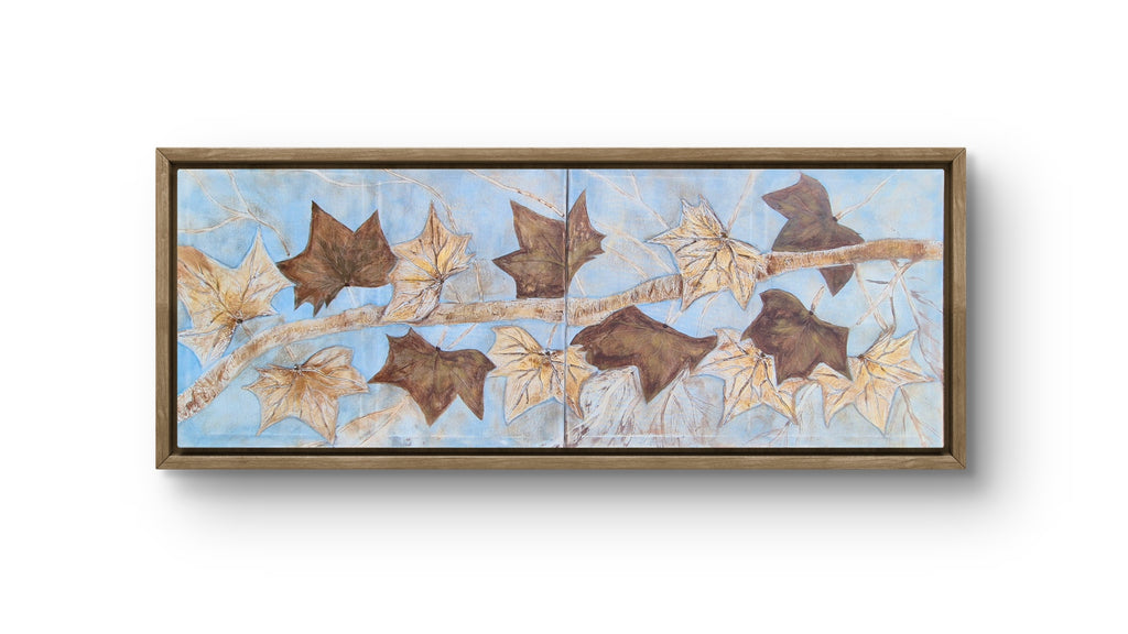 Original Textured Botanical Diptych