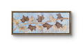 Framed Botanical Diptych – 2-Panel Textured Original Painting, Ready to Hang UK