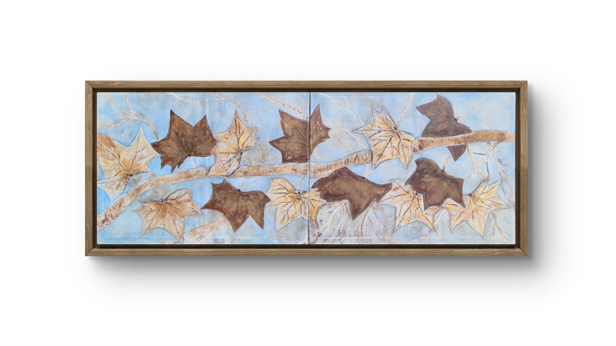 Original Textured Botanical Diptych