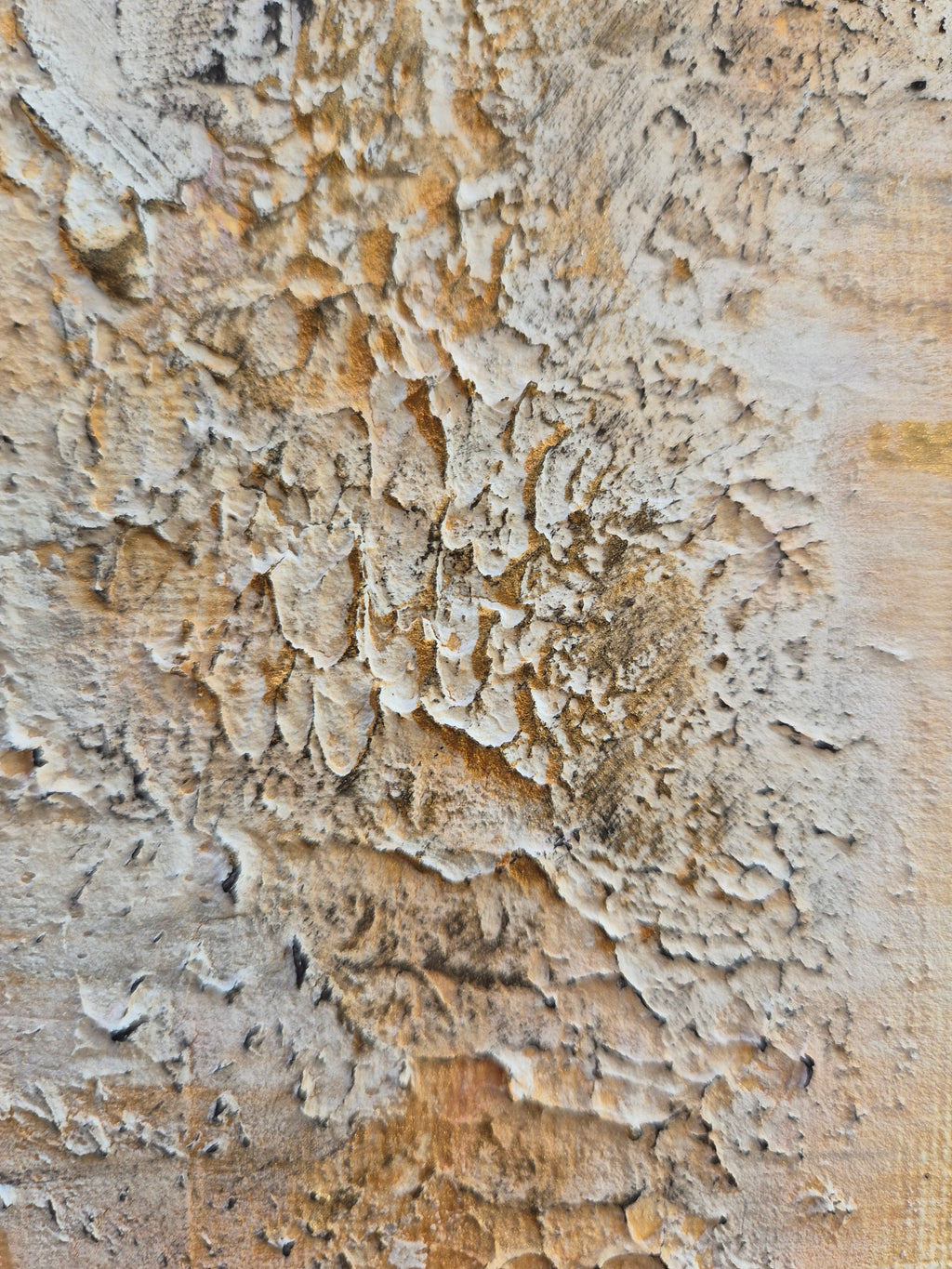 Gilded Reverie – Original Pink & Gold Abstract Wall Art – Framed Textured Painting 110cm x 90cm