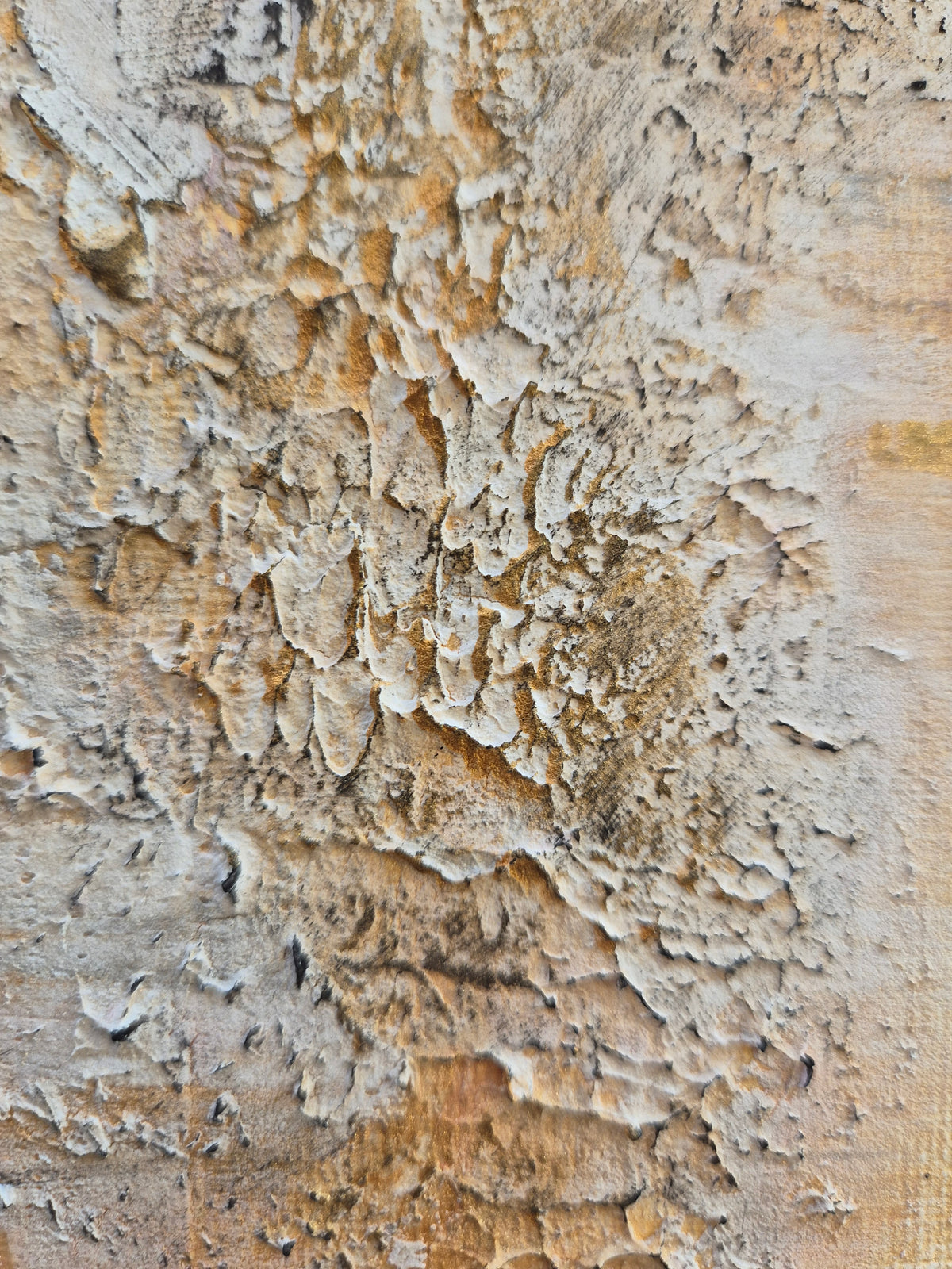 Gilded Reverie – Original Pink & Gold Abstract Wall Art – Framed Textured Painting 110cm x 90cm