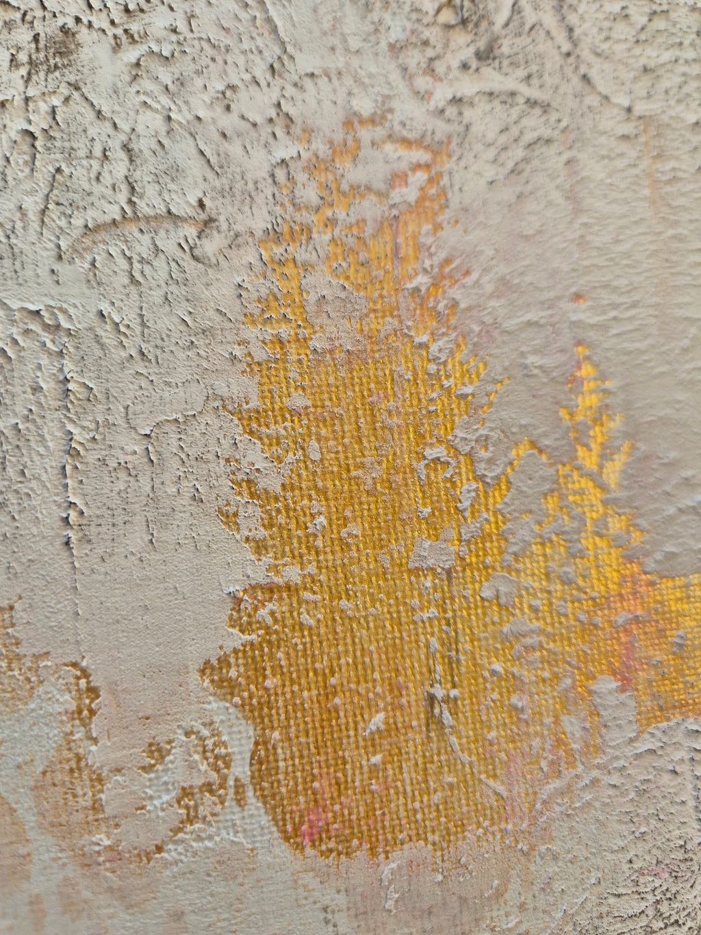 Gilded Reverie – Original Pink & Gold Abstract Wall Art – Framed Textured Painting 110cm x 90cm